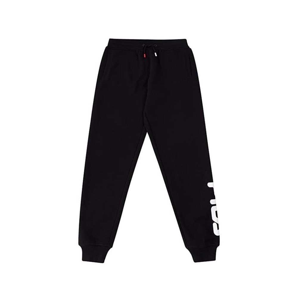 NWT! Fila Kids Black Logo Joggers Drawstring Sweatpants Athletic Pants L